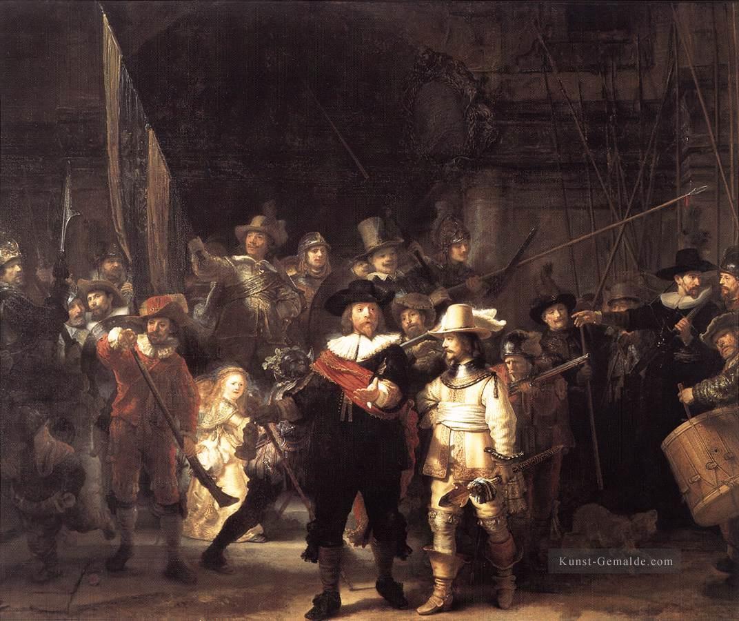 Die Gesellschaft von Frans Banning Cocq und Willem van Ruytenburch bekannt als theNight Uhr Rembrandt Ölgemälde